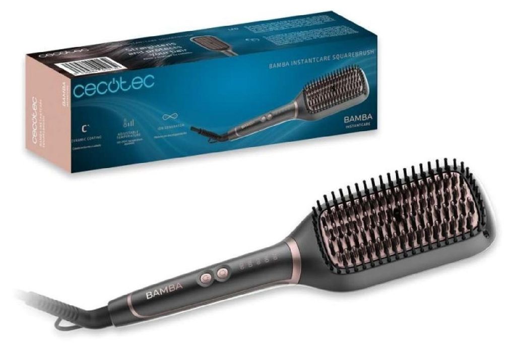 Cecotec Glättbürste Haarpflege Quadratform InstantCare SquareBrush Glätteffekt Elektr