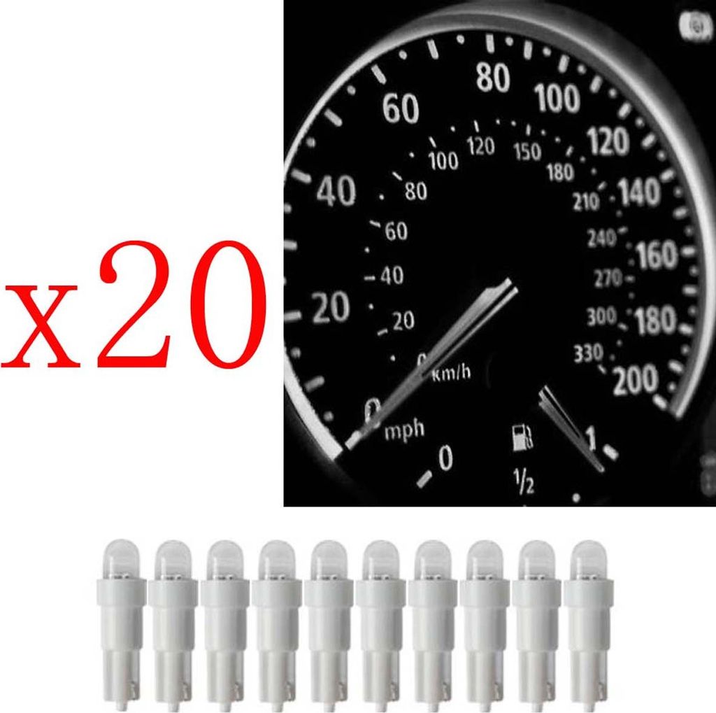 20 stš¹cke T5 led 17 37 73 74 SMD Auto LED Lampe Auto Armaturenbrett Instrument Glš¹hbirne 12 V Wei?