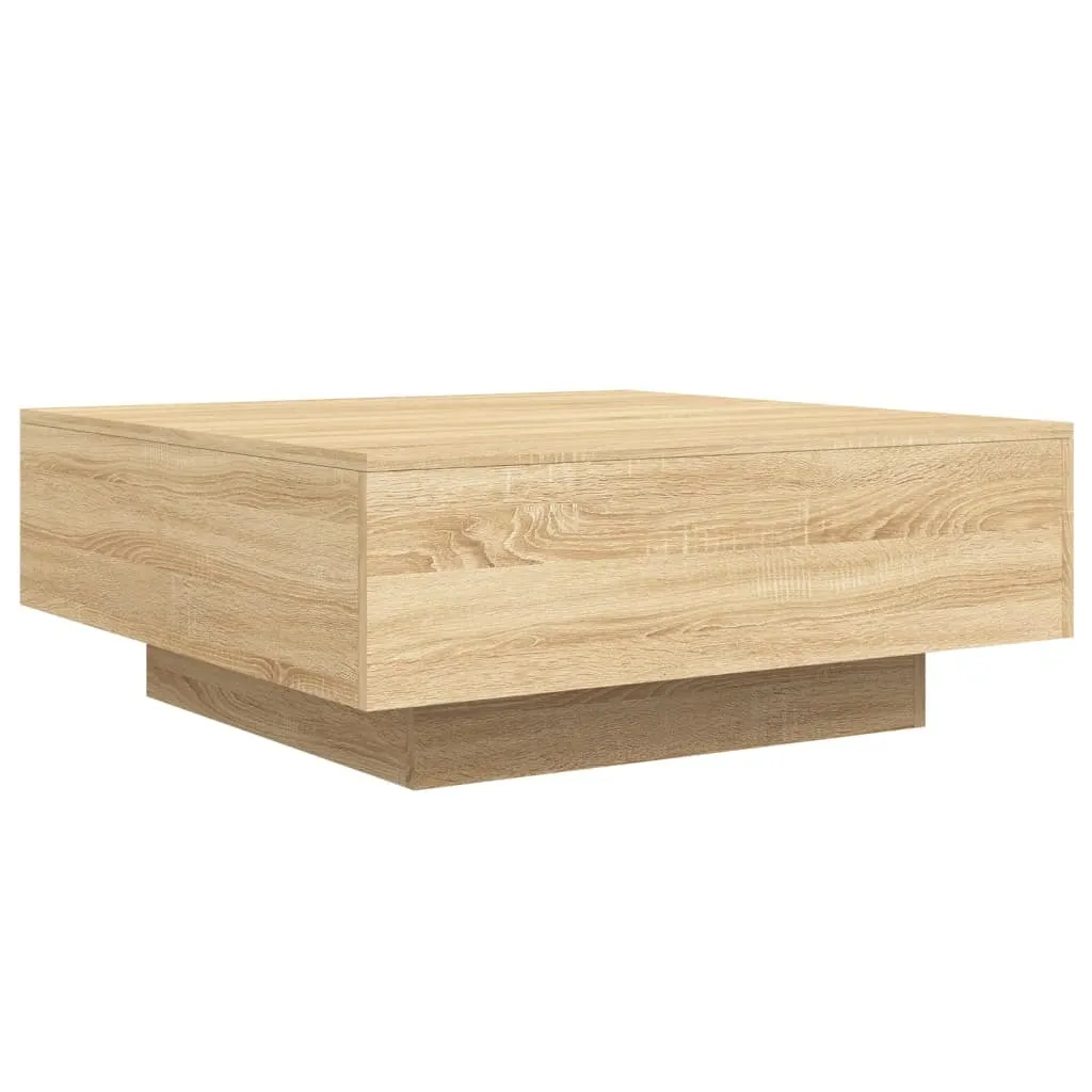 Tavolino Basso 80x80 cm Rovere Sonoma - Arredo Soggiorno Minimal