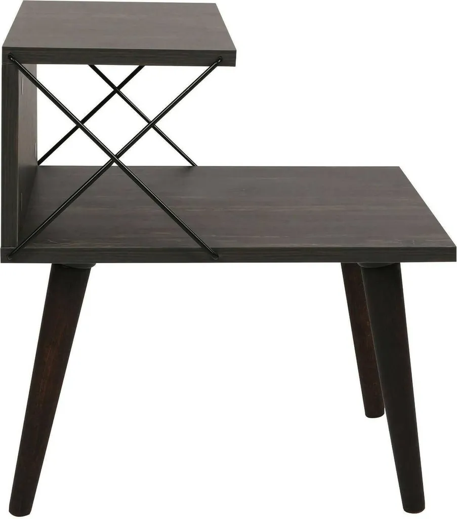 Table de chevet gris cendré Newtonn, meuble de rangement de chambre