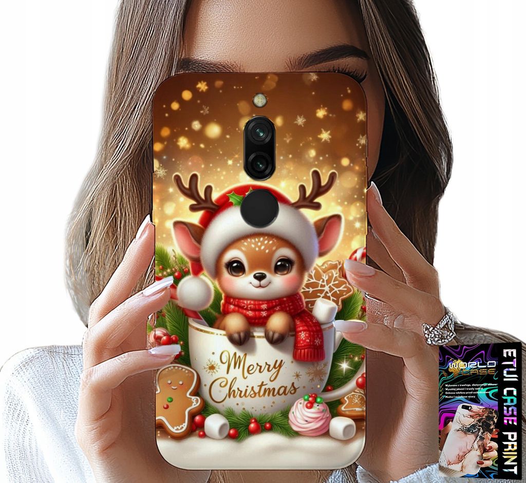 Hülle Für Xiaomi Redmi 8 - Süsses Rentier-Weihnachtsmuster