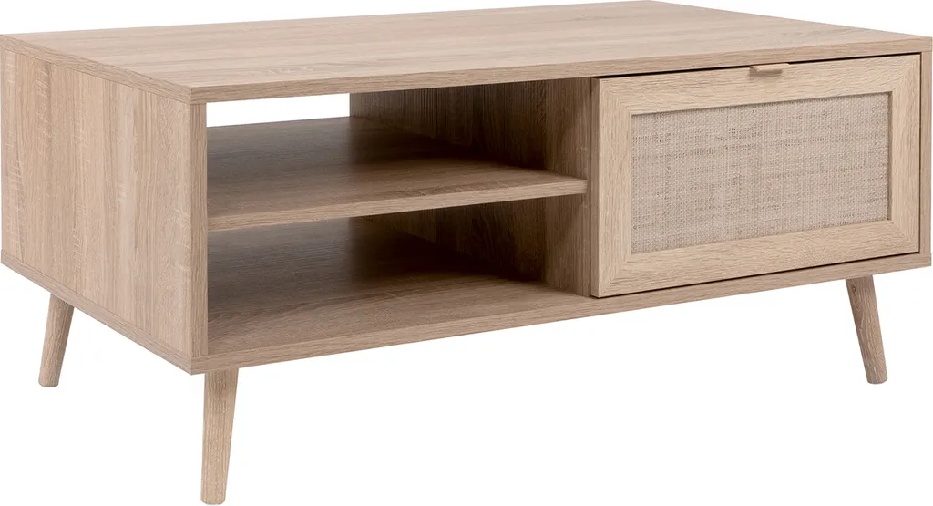 Table basse BALI 55A chêne : la solution gain de place pour petit salon