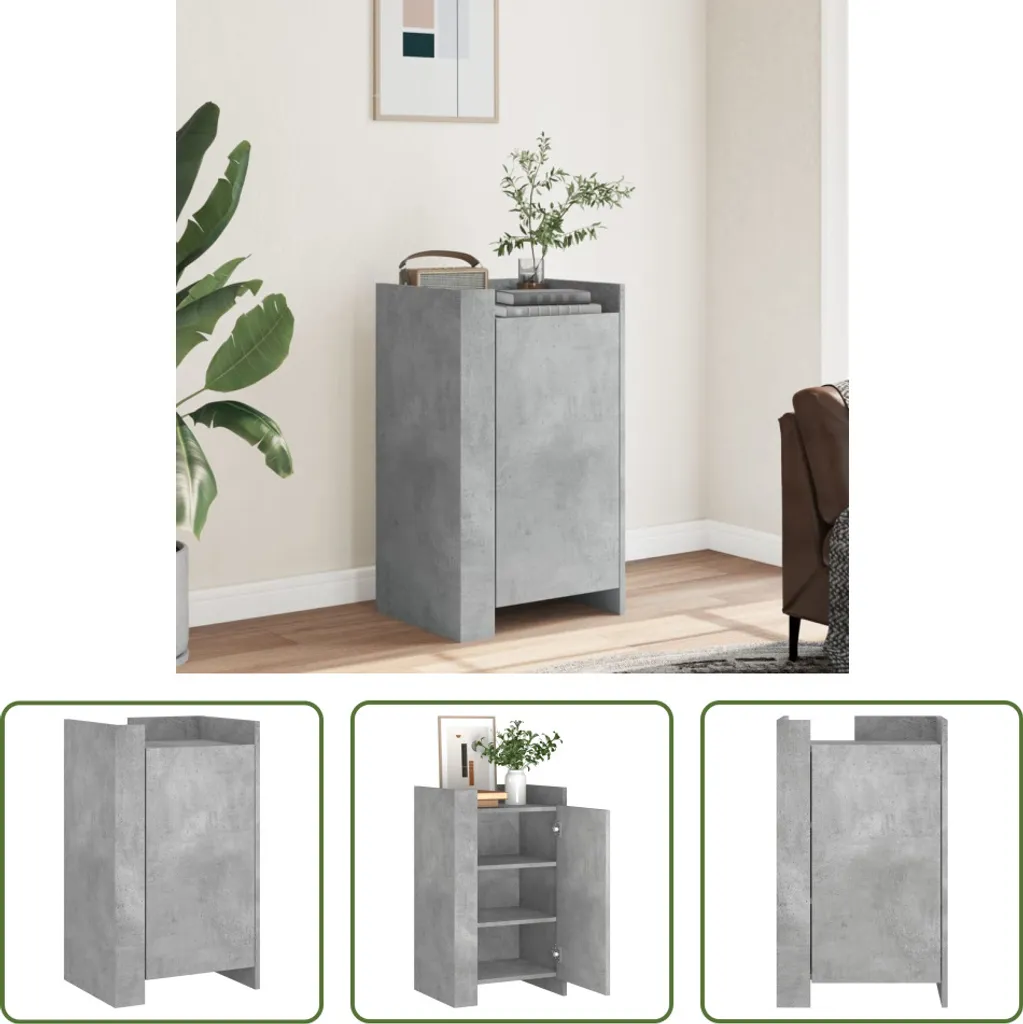 Credenza Moderna Grigio Cemento 45x35x75 cm The Living Store Casa