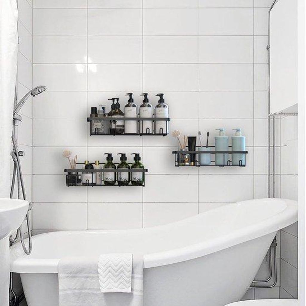 Dusche-Organizer-Set, 3er Pack, für Badezimmer, Holz