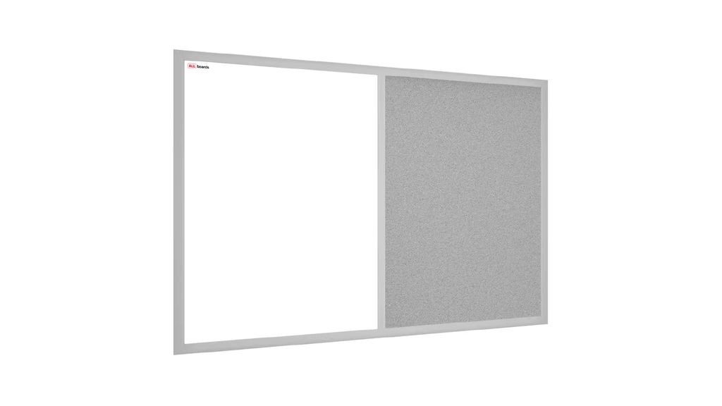 Lavagna in sughero grigio e bianca magnetica COMBI 90x60cm Immagine del prodotto 