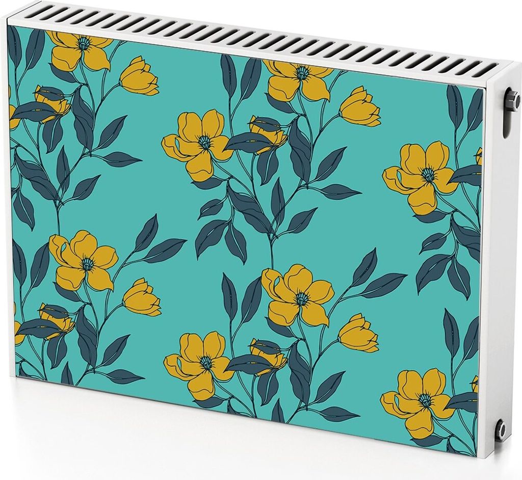 Natur – Magnetische Heizkörperabdeckung – 80x60 cm – Magnet Heizkörperabdeckung – 3D Würfel – Heizkörperverkleidung – Magnetische W...