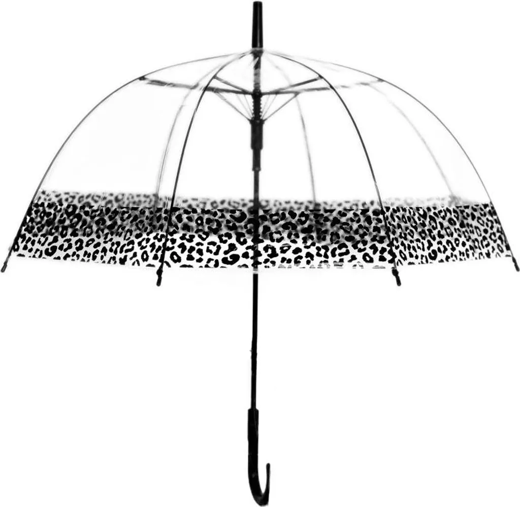 Ombrello Leopardato Trasparente ø85cm - Struttura Antivento Stabile