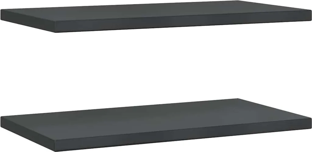 vidaXL Mensole a muro 2 pezzi 75x40x3 cm nero acciaio inox