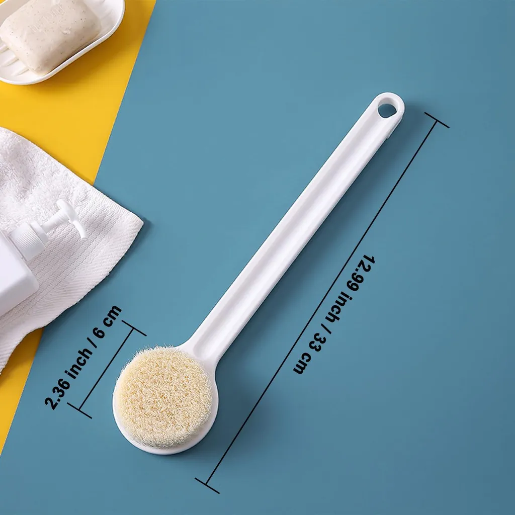 Kit brosse de douche exfoliante et brosse massage cuir chevelu bois