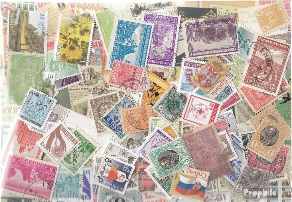 Briefmarken Serbien 150 verschiedene Marken