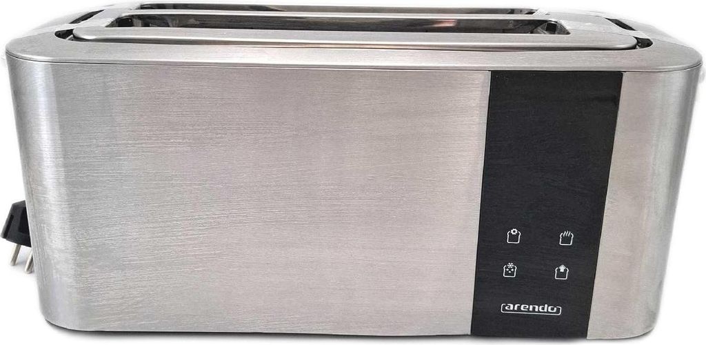 Arendo Edelstahl Toaster Langschlitz 4 Scheiben Touchscreen Premium Technologie