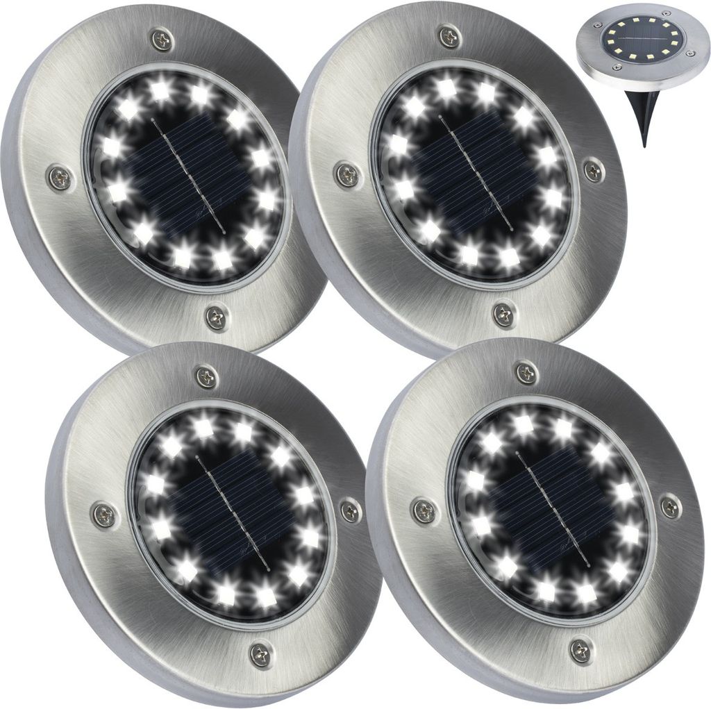 4x LED solárne svietidlo Ground Recessed Spotlight Solárne Obrázok produktu 