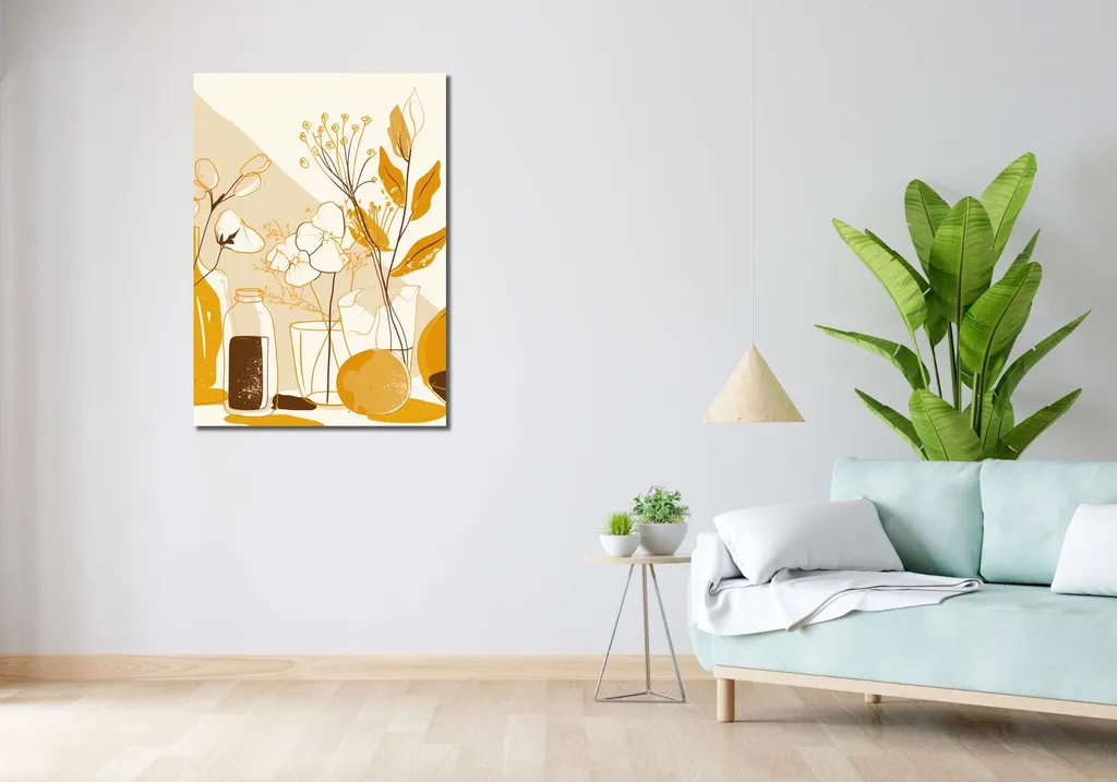 Quadro Moderno 70x100 Tonalità Solari - Decorazione Parete di Design - 2