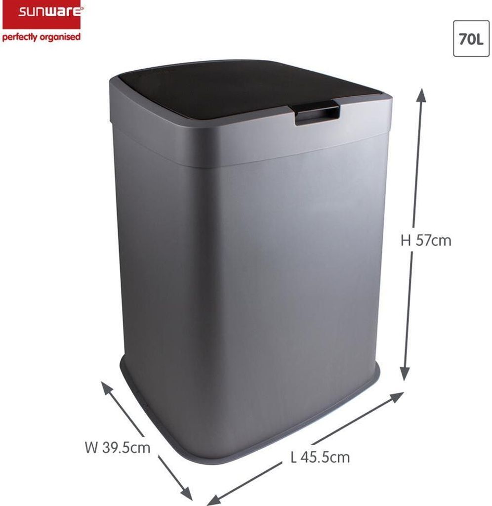 Vepa Bins - Portarifiuti da 70 l, grigio e nero Immagine del prodotto 