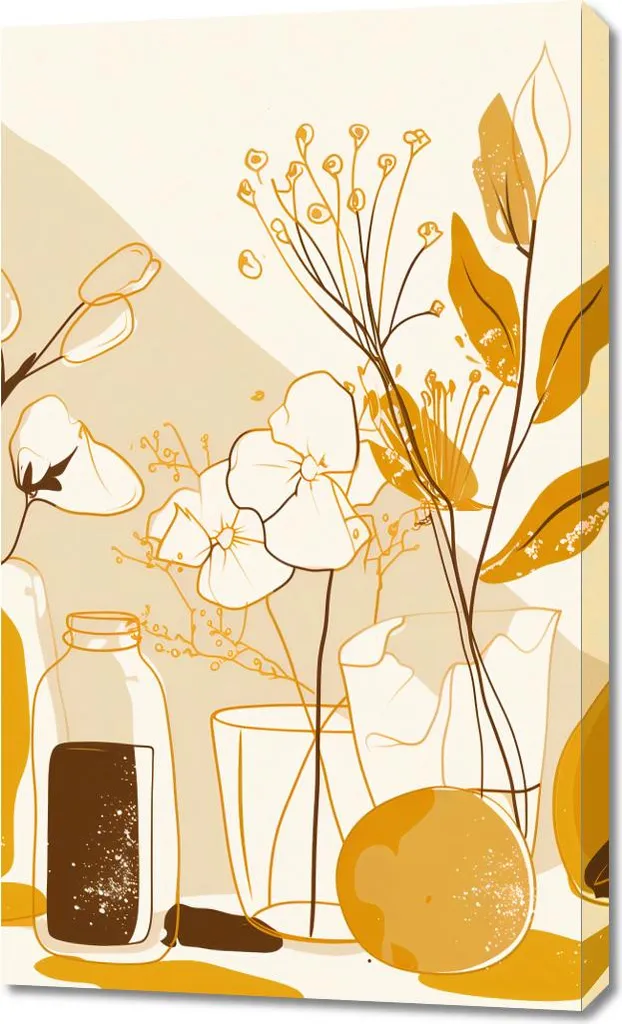Décoration murale tableau 60x100 cm Nuance ensoleillée pour le salon