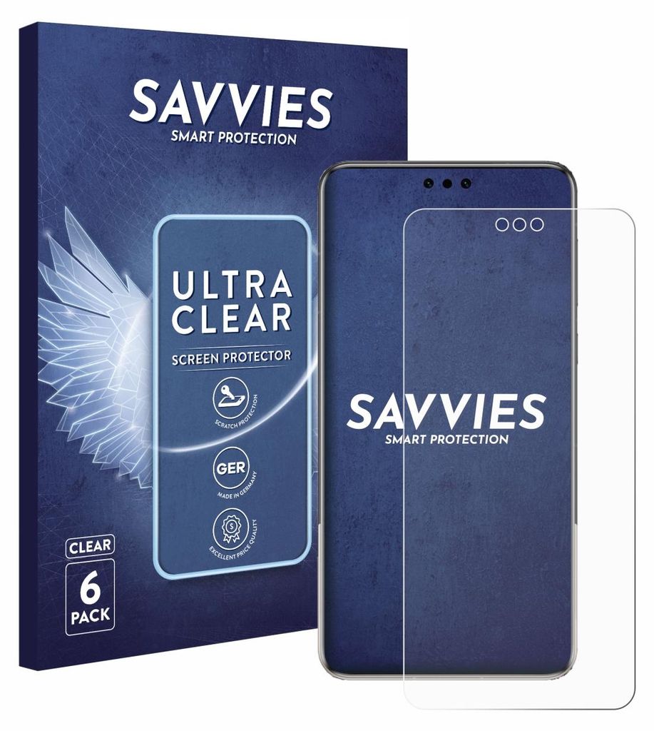 6x Für Huawei Mate 60 Pro Plus Schutzfolie Savvies Displayschutz Display Schutz Folie Klar Transparent