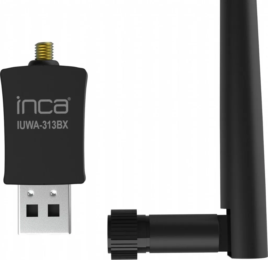 Inca IUWA-313X: Adattatore WiFi USB 300 Mbps con Antenna Esterna 5dBi