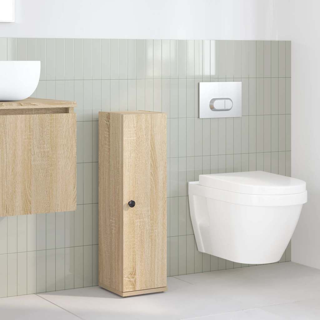 "2026 Aktion"Toilettenschrank - CLORIS - Badezimmerschrank - schlichte Design - mit Rollenhalter Sonoma-Eiche 20,5x22x72 cm - NeuMöbel6964978