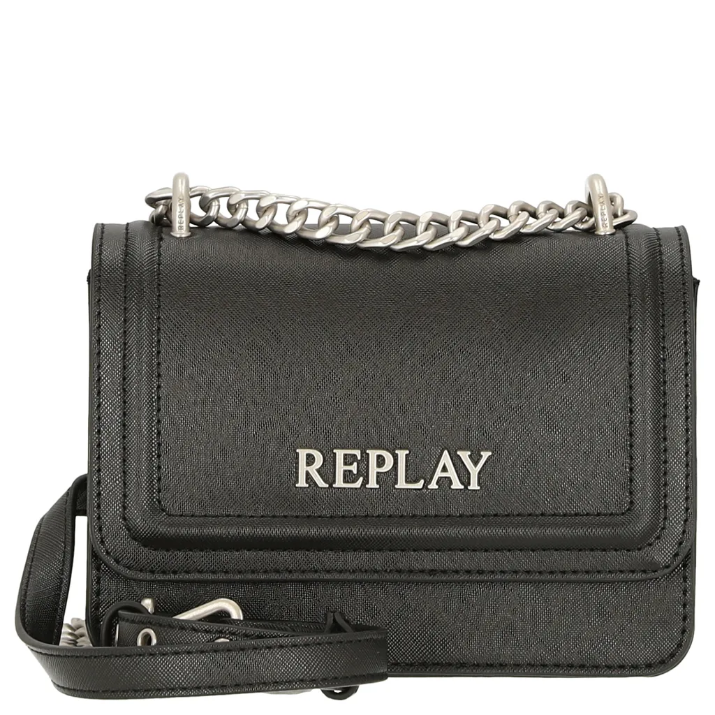 Replay Crossbody Bag Black/Gold - Borsa Donna Compatta e Funzionale - 4