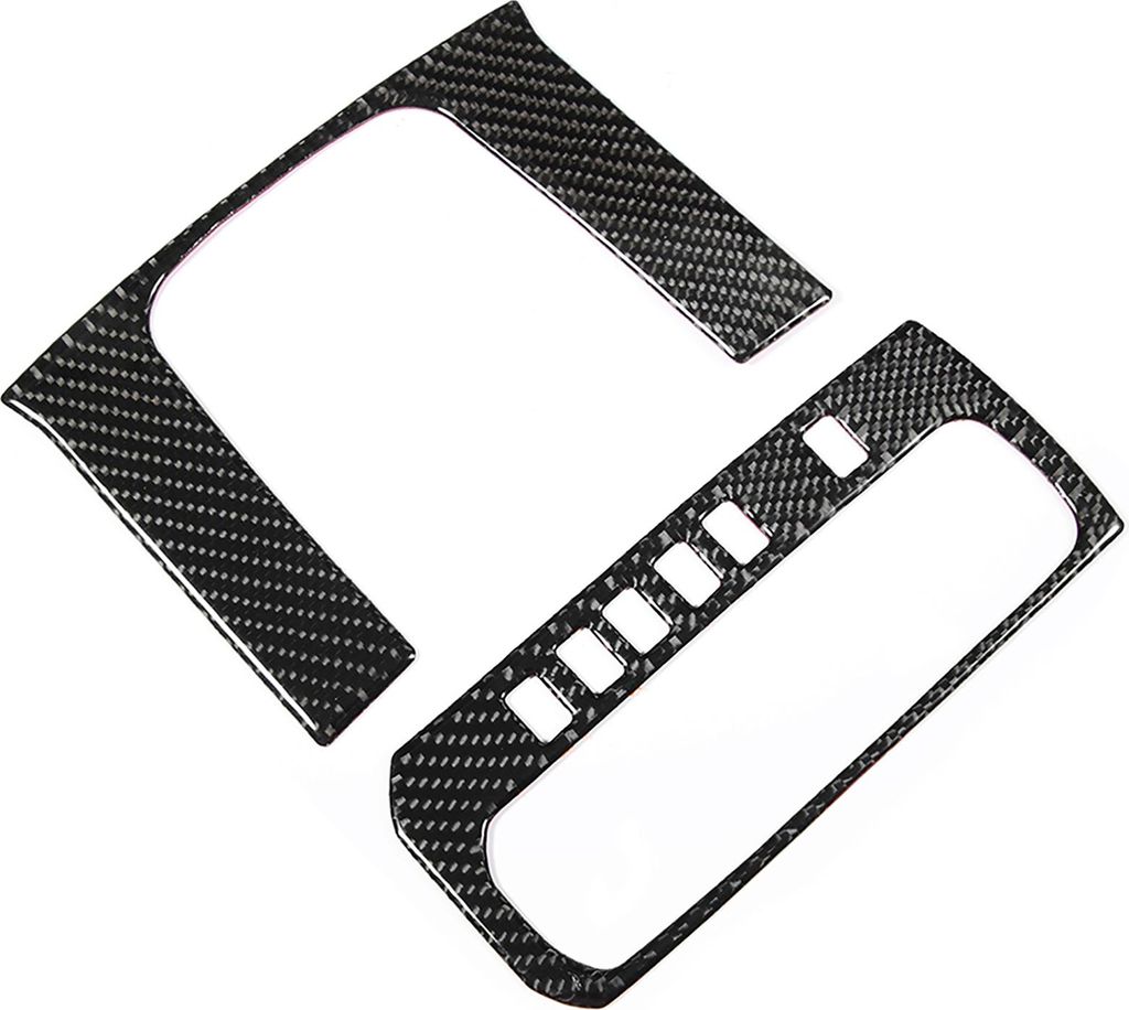 2 Stück True Carbon Fiber Gear Shift Button Panel Zierrahmen Passend für Civic 10th FC/FK 16‐19