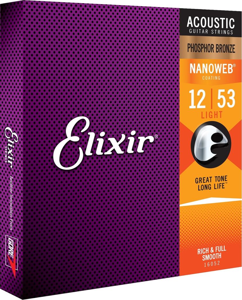 Elixir 16052 Nanoweb - Bronzo fosforoso, luce (012-053) Immagine del prodotto 