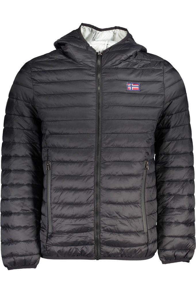 Stilvolle schwarze Herrenjacke mit Kapuze – Ideal für jeden Anlass