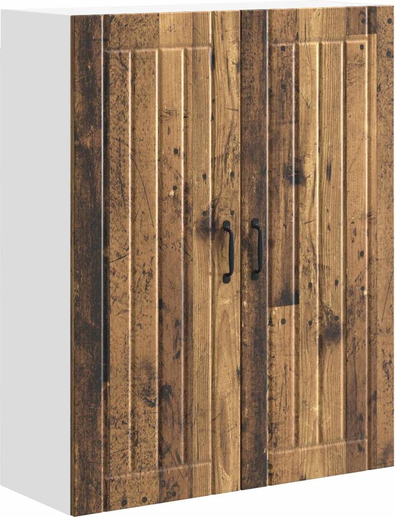 vidaXL Wandschrank LUCCA Altholz 80 x 31 x 100 cm Holzwerkstoff