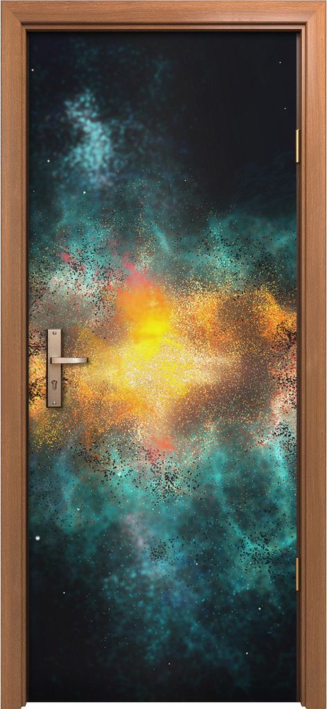 Türposter 80x200 cm Türaufkleber Türtapete Türfolie Klebefolie Plasma Galaxie mit hellgelbem Zentrum