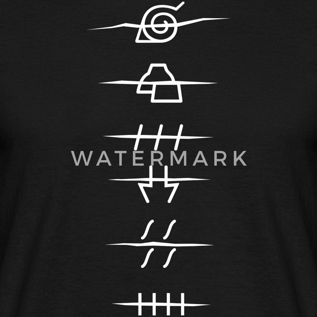 Spreadshirt Naruto Shippuden Anti-Symbole Der Akatsuki Männer T-Shirt, S, Schwarz