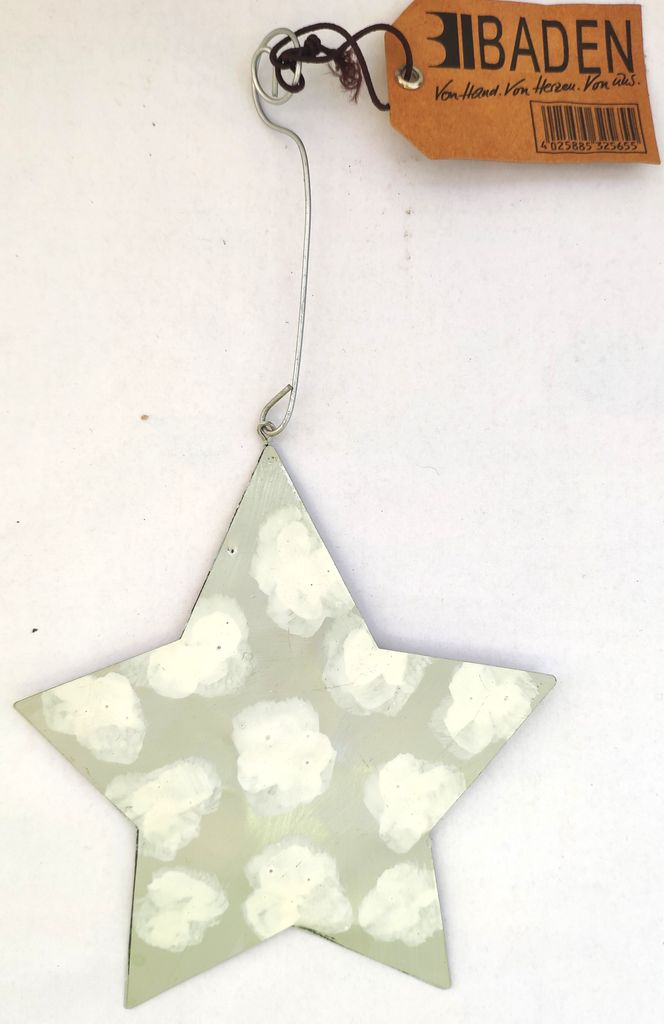 BADEN Christbaumschmuck Stern aus Metall - Durchmesser 12 cm