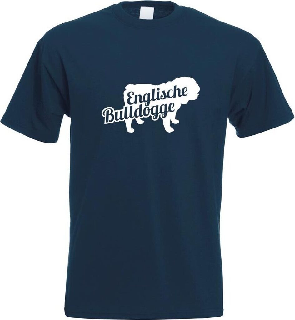 Kiwistar - T-Shirt - Navy - Englische Bulldogge Herren Funshirt Bedruckt Design Sprüche Spruch Motive - mit Motiv Bedruckt - Funshirt Design - Spo...