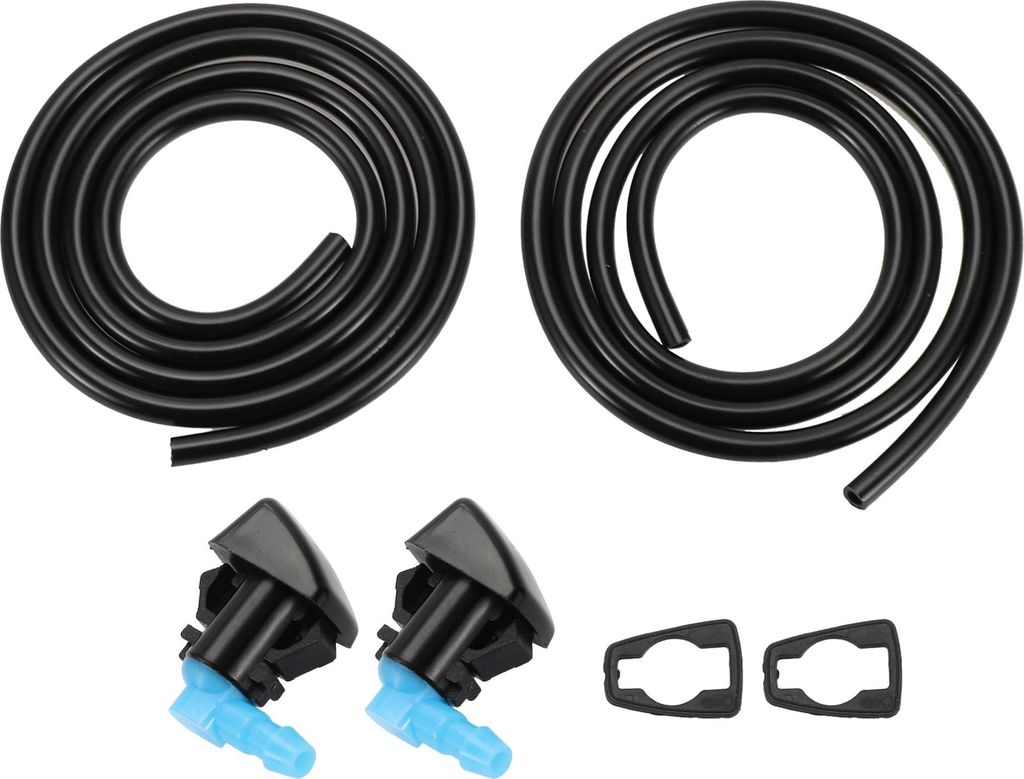 Windschutzscheibenwaschdüse für Jeep Grand Cherokee 2011-2018 Nr. 8265A127/8265A128 vorne Schwarz mit Dichtung, 2 Stück 1 Meter Flüssigkeitssch...