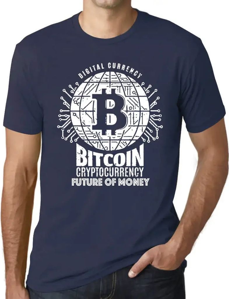 Herren Grafik T-Shirt Bitcoin Zukunft des Geldes hodl btc krypto – Bitcoin Future Of Money Hodl Btc Crypto – Öko-Verantwortlich Vintage Jahrgang