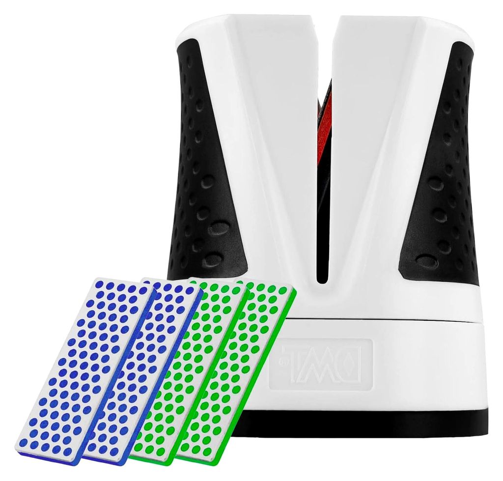 SimpleSharp Weiß Bundle Grob, Fein & Extrafein | Diamant Messerschärfer für scharfe Klingen mit optimalem Schleifwinkel | Beidseitiges Schärfen...