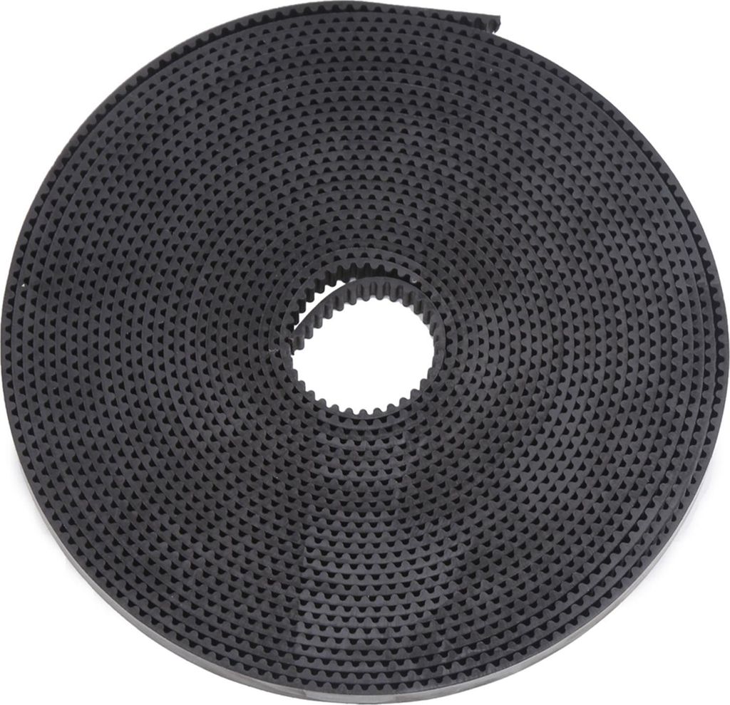 2GT?6mm PolyurethanZahnriemen mit Stahlkern, Synchronriemen, Industriebedarf, Schwarz, 5 m / 16,4 Fuß