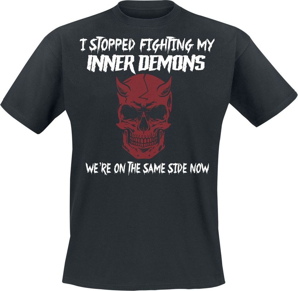 Sprüche T-Shirt Herren My Inner Demons schwarz L