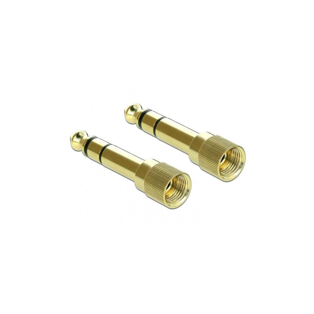 DELOCK Adapter 6,5mm Klinkenst.>3,5mm Klinkenbu.3pin 2 Stück