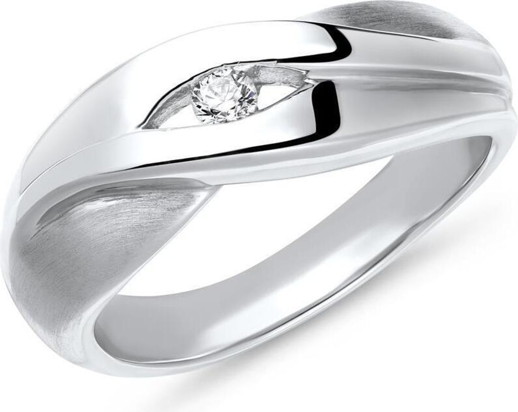 Unique 925er Silberring mit Zirkoniastein SR0177