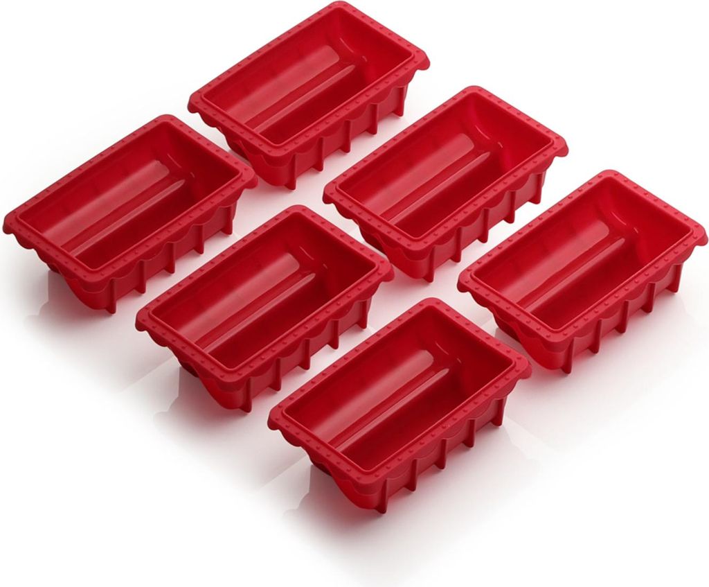 Coolinato Silikon Mini-Stollen-Set 6tlg. ROT Produktbild 