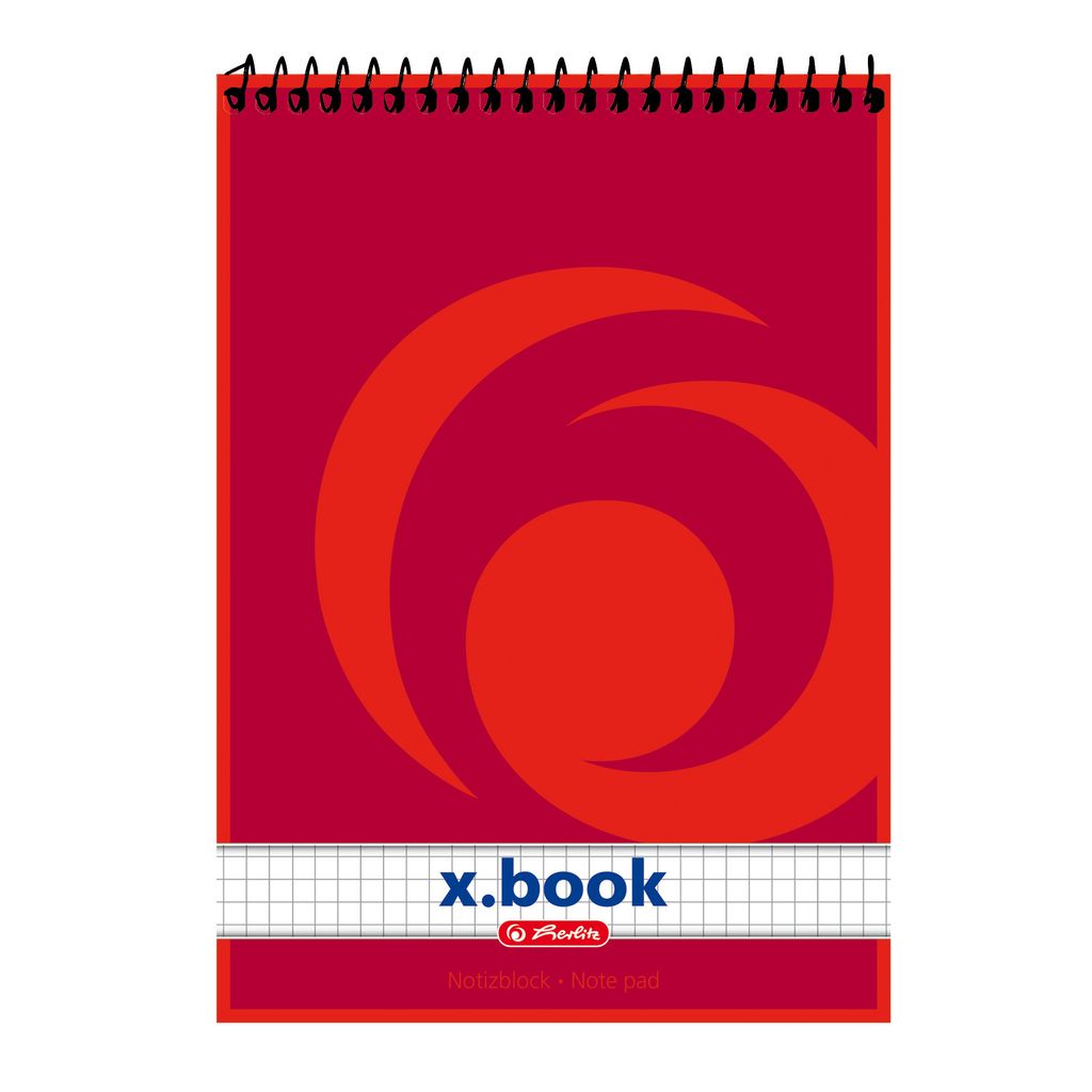 Herlitz Spiralnotizblock x.book DIN A5 50 Blatt kariert