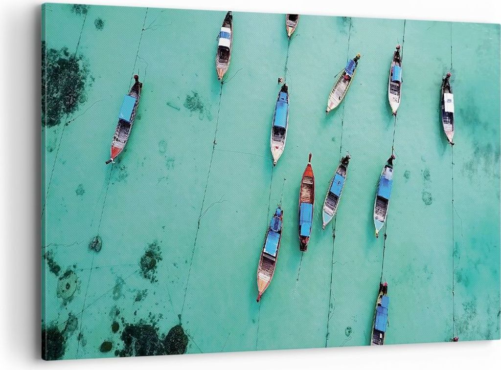 Bild auf Leinwand - Leinwandbild - Einteilig - Boote mit Produktbild 