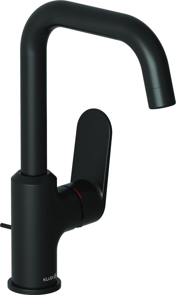 Kludi X1 Waschtisch-EHM seitl. Steuerung mit Ablaufgarnitur mattschwarz, 1 Stk.