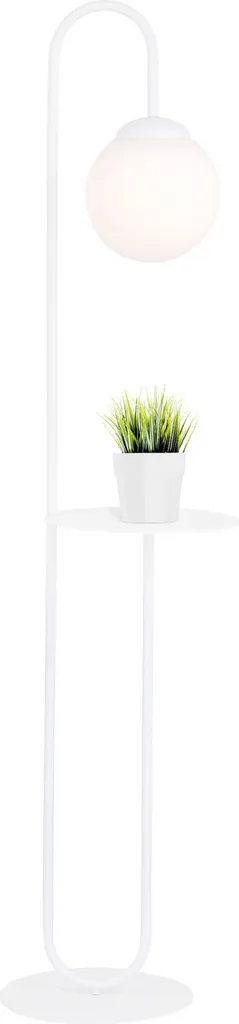 Petit espace : lampadaire table d'appoint BARI blanc Emibig 1236/LP2