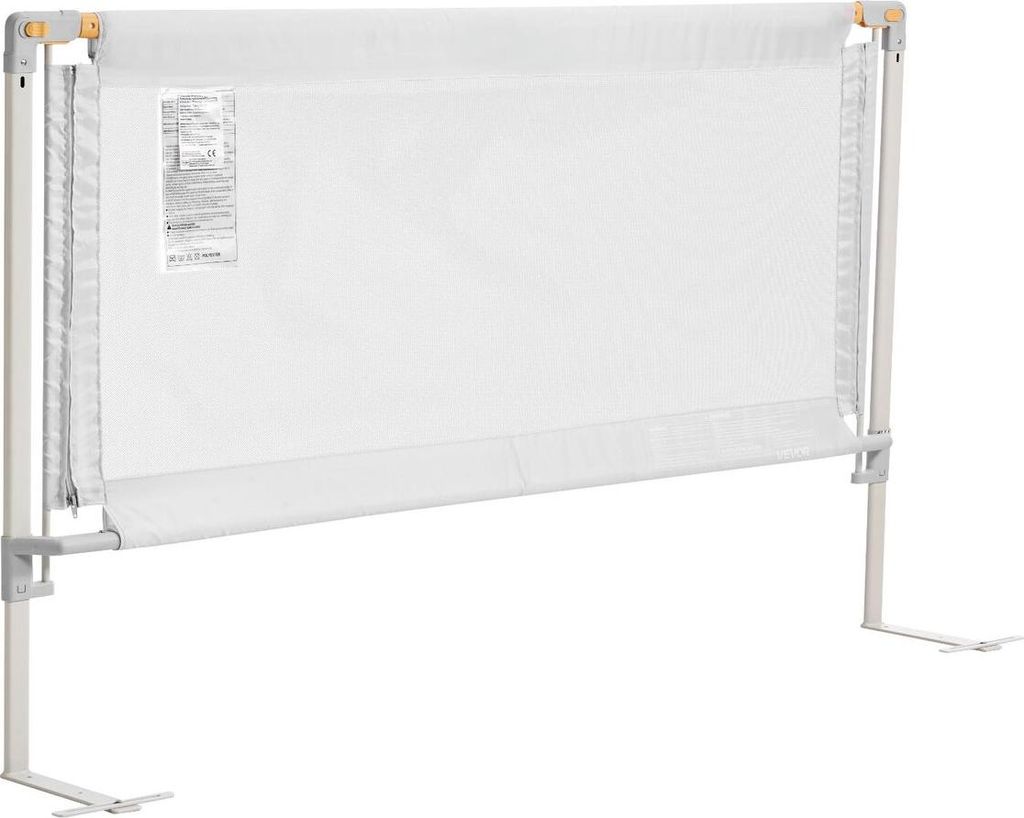 3-teiliges Bettgitter für Kleinkinder, Kinderbettgitter mit verstärktem Eisenrohr und Oxford-Stoff, höhenverstellbares Bettgitter, tragbare Schu...