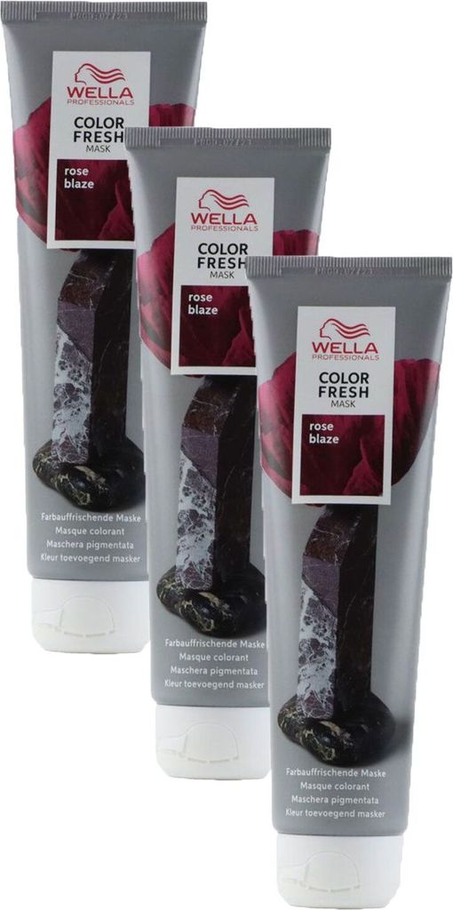 Wella Color Fresh Mask 3 x 150 ml Tönungsmaske Farbmaske Rose Blaze Set