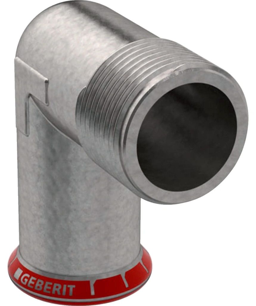 Geberit GE Mapress C-Stahl Übergangswinkel, 90 Grad, d28mm x R1, verzinkt, 1 Stk.