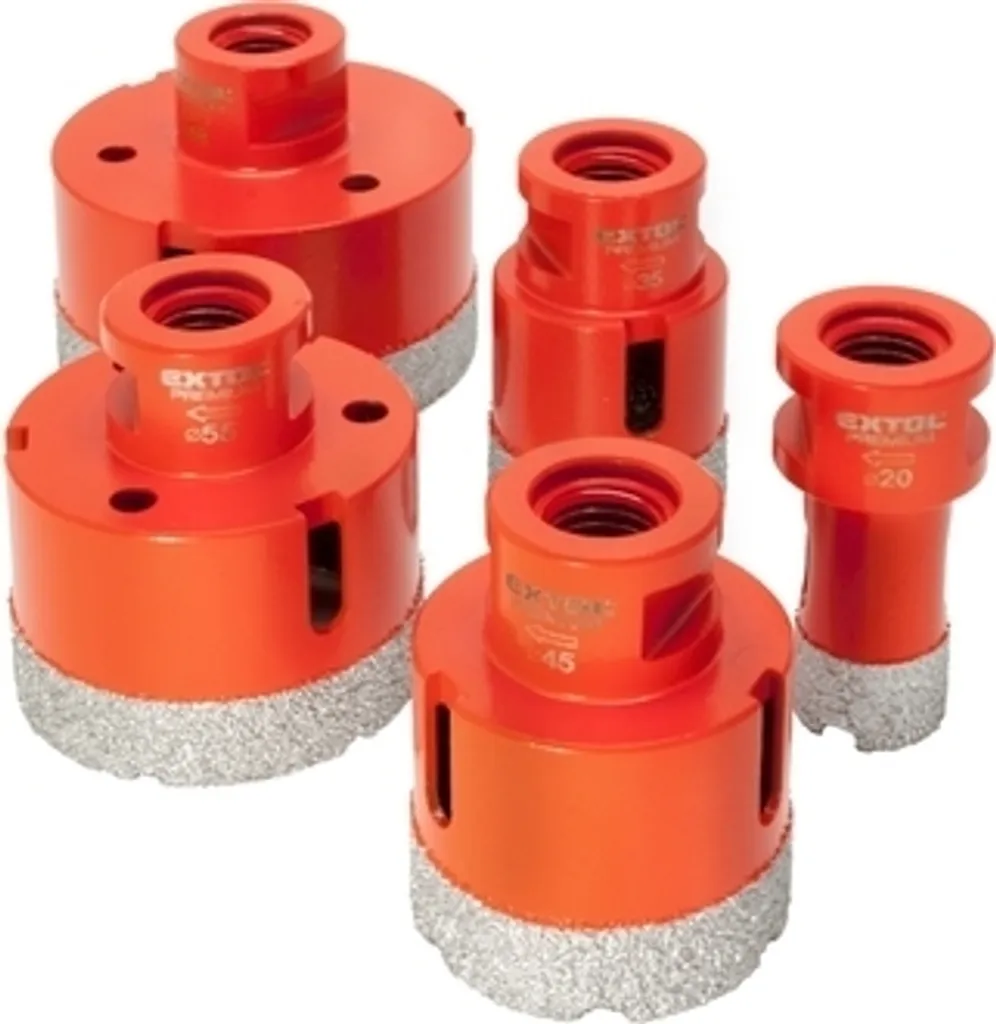 Set 5 Punte Diamantate Extol Premium 8802995 M14 per Gres e Marmo