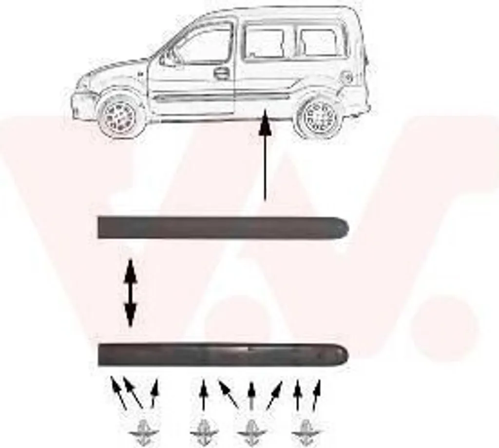 Baguette latérale pour rénover votre carrosserie - Van Wezel 4310429