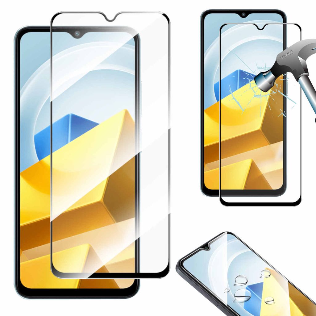 Für Xiaomi Poco M5 2x 3D Display Full LCD H9 Hart Glas Folie Panzer Seiten Neu