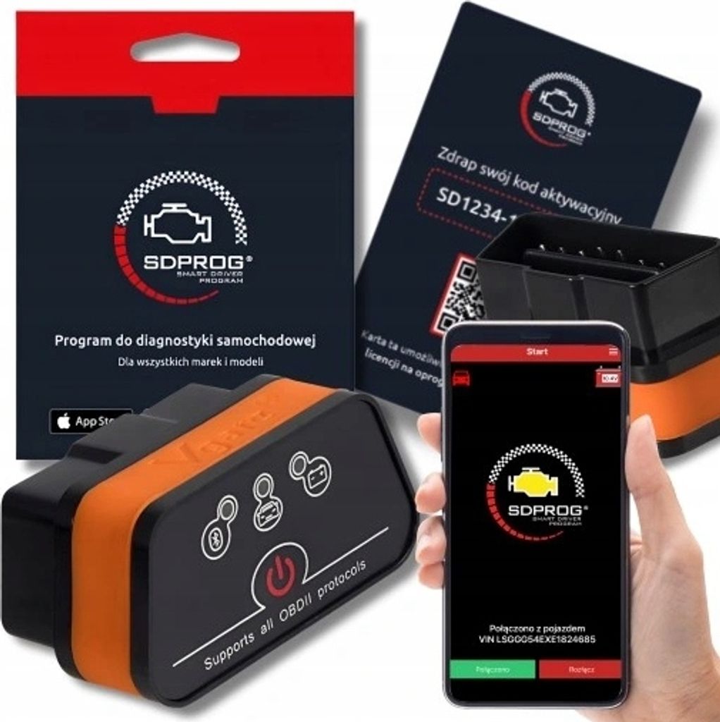 Interfejs Diagnostyczny ELM327 iCar2 Vgate OBD2 PO POLSKU Zdjęcie produktu 